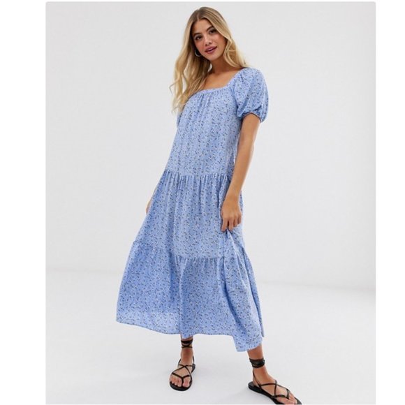 ASOS Dresses & Skirts - New Look smock maxi dress blue floral